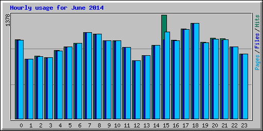 Hourly usage for June 2014