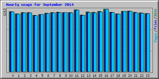 Hourly usage for September 2014