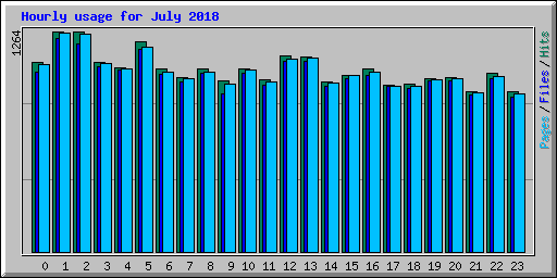 Hourly usage for July 2018