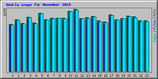 Hourly usage for November 2019