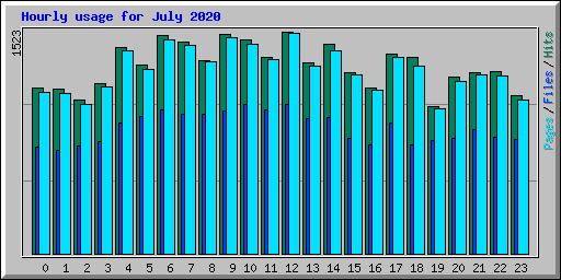 Hourly usage for July 2020