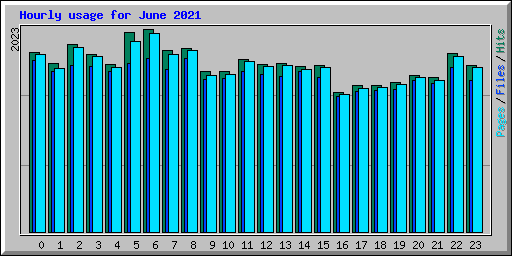 Hourly usage for June 2021